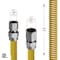 Flextron Gas Line Hose 5/8'' O.D.x72'' Len 1/2"x3/4" FIP Fittings Yellow Coated Stainless Steel Flexible FTGC-YC12-72L - alternate 2